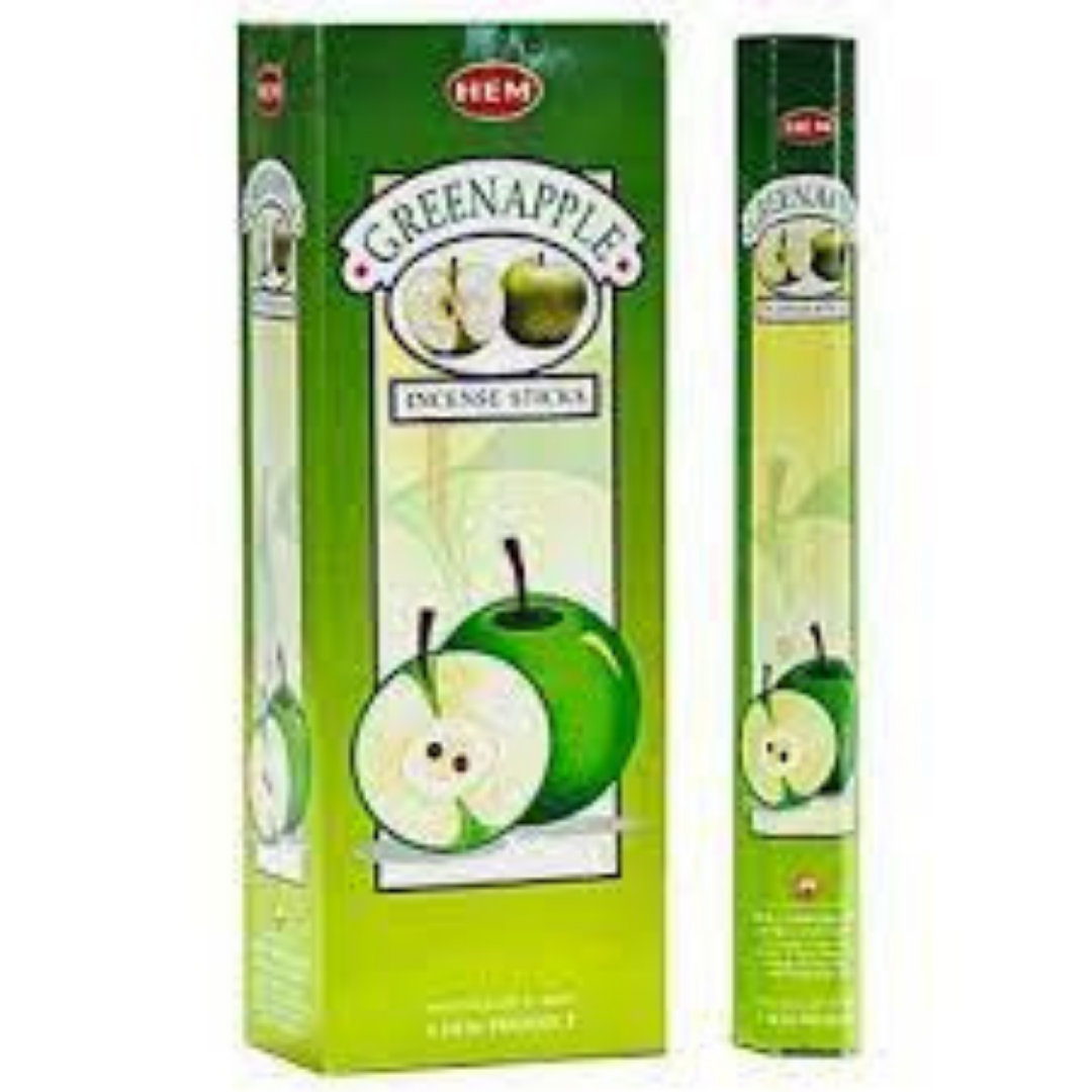 Hem Hexa Green Apple Incense, 20 Sticks Pack