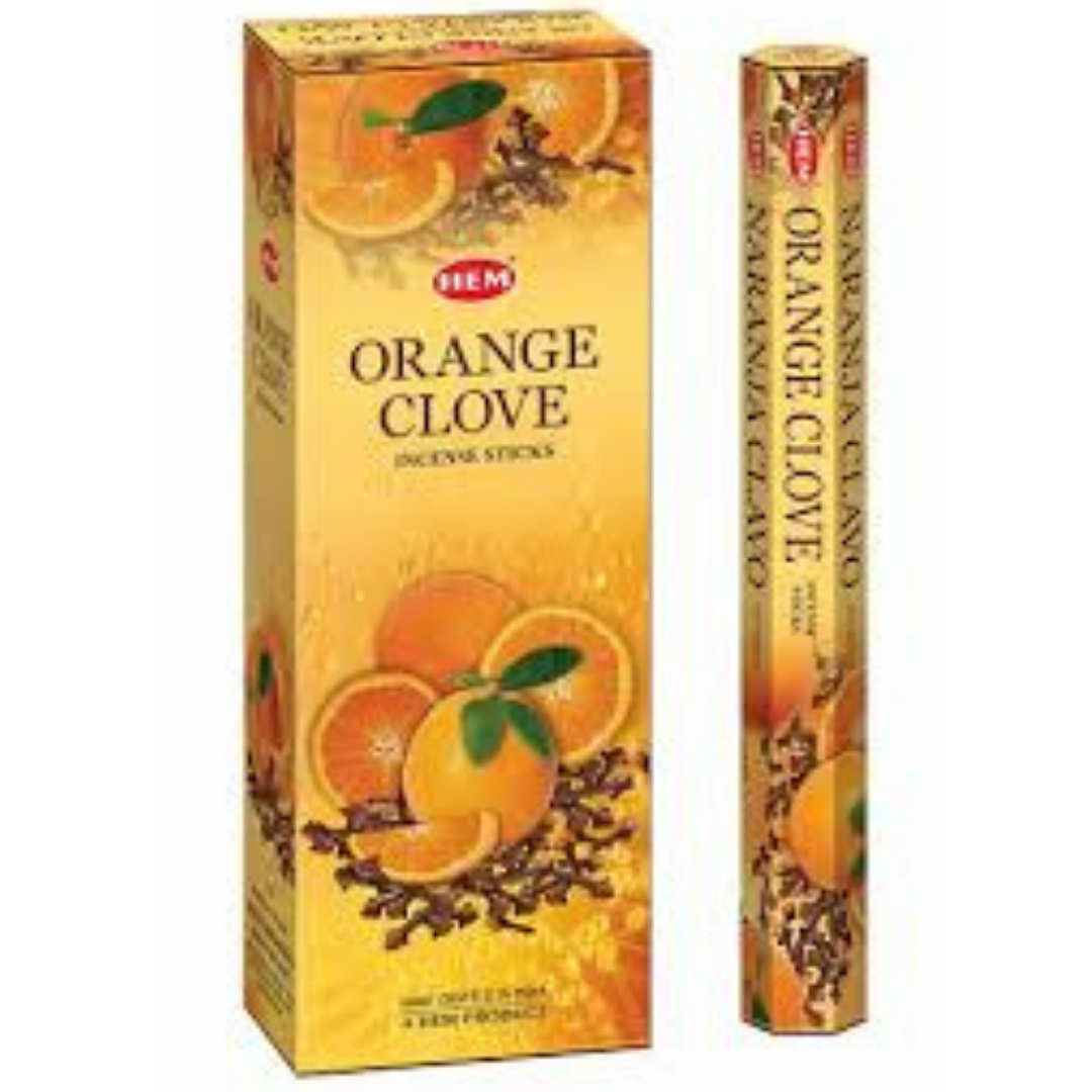 Hem Hexa Orange Clove Incense, 20 Sticks Pack