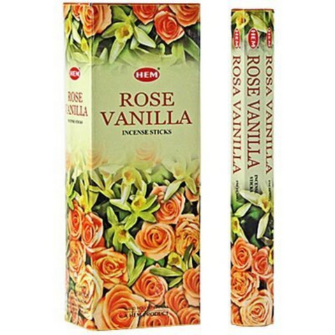 Hem Hexa Rose Vanilla Incense, 20 Sticks Pack