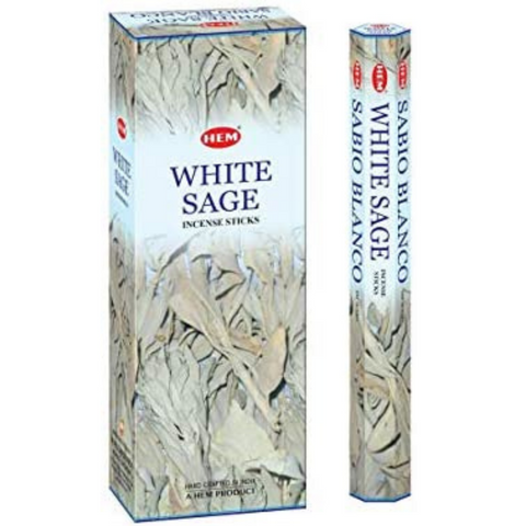 Hem Hexa Sage White Incense, 20 Sticks Pack