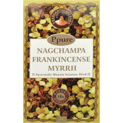 Ppure-Nagchampa Frankincense Myrrh Incense Sticks