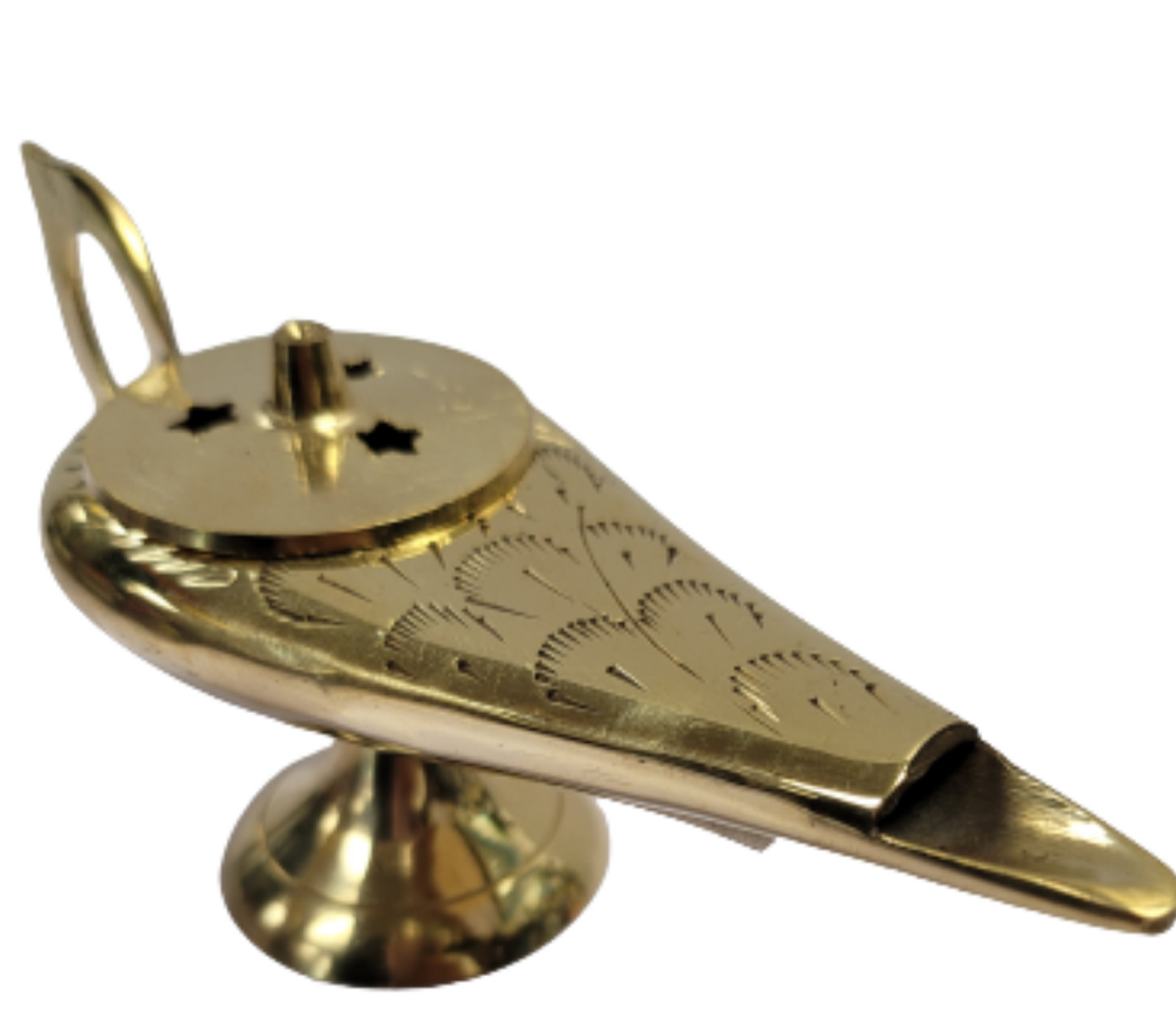 Brass Aladdin's Lamp Magic Cone Incense Burner