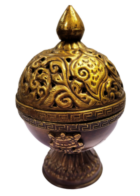 Antique Brass Resin Incense Burner