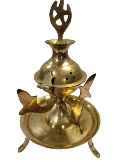 Pretty Multipurpose Brass Dhoop/Incense Holder