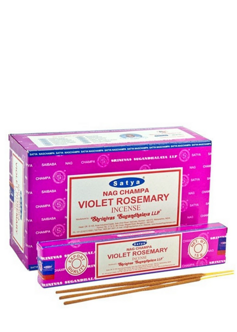 Satya Nag Champa Violet rosemary Incense