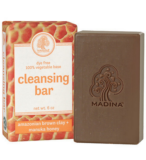 Madina Amazonian Brown Clay & Manuka Honey Cleansing Bar Soap