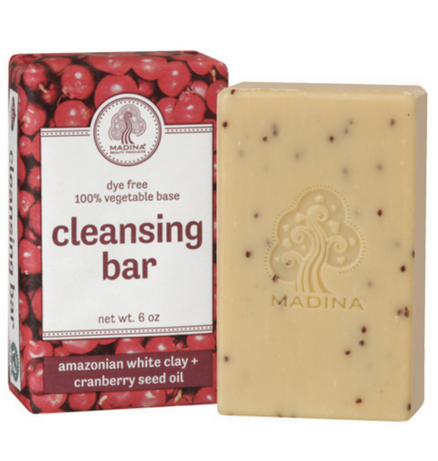 Madina Amazonian White Clay & Cranberry Cleansing Bar Soap