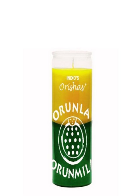 ORUNLA--ORISHAS (Yellow and Green) 7 DAY CANDLE
