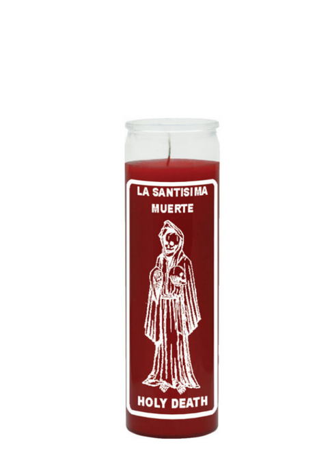 LA SANTISIMA MUERTE-HOLY DEATH (Red) 1 COLOR 7 DAY CANDLE