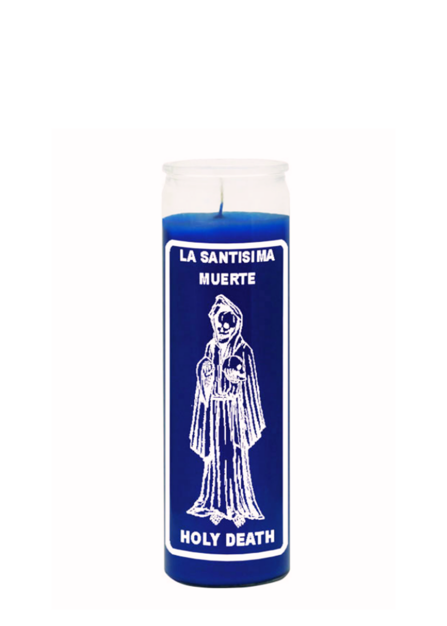 LA SANTISIMA MUERTE-HOLY DEATH (Blue) 1 COLOR 7 DAY CANDLE
