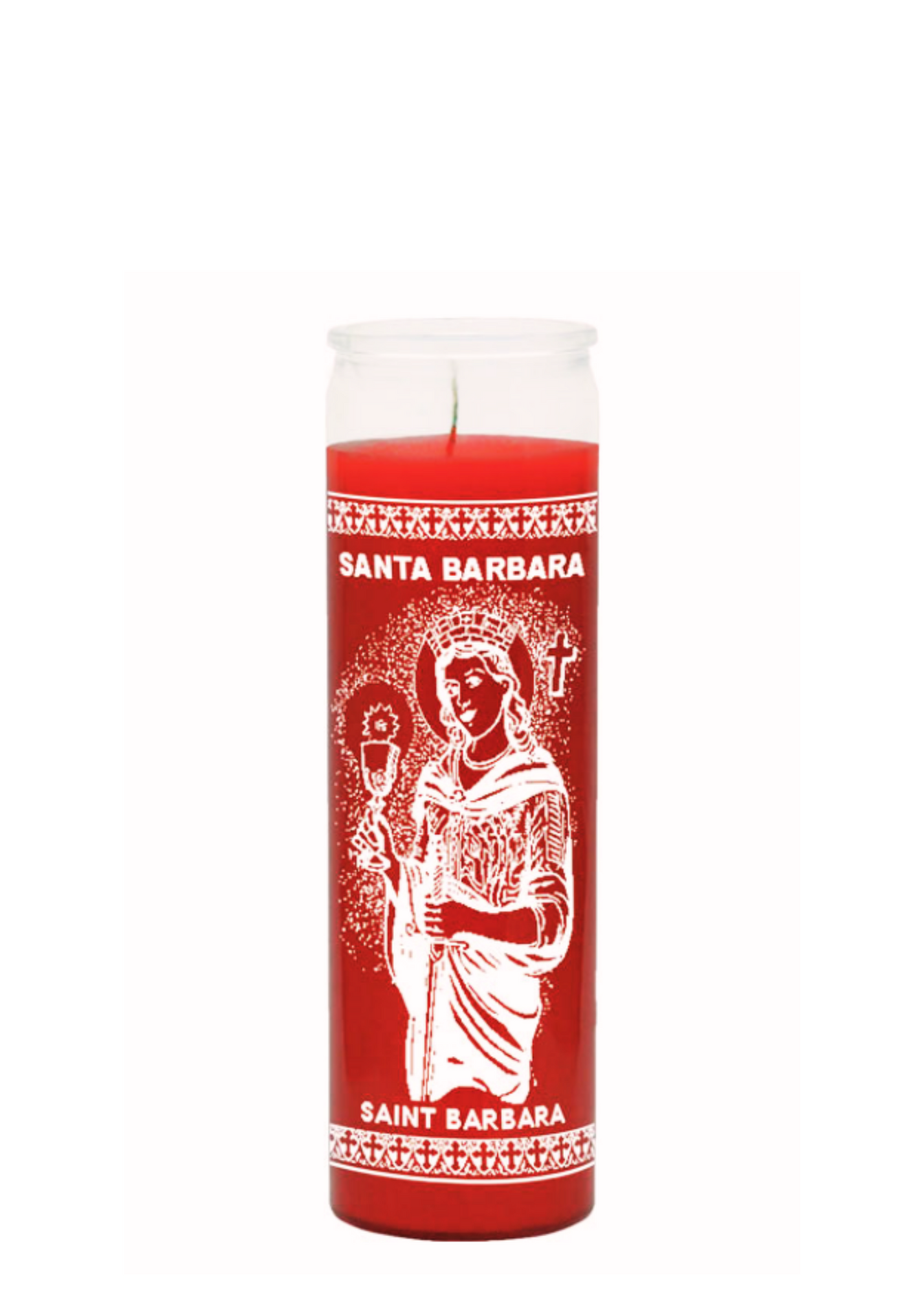 Saint Barbara (Red) 1 Color 7 Day Candle