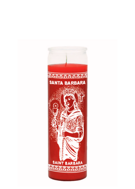 Saint Barbara (Red) 1 Color 7 Day Candle