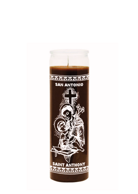 SAINT ANTHONY (Brown) 1 COLOR 7 DAY CANDLE