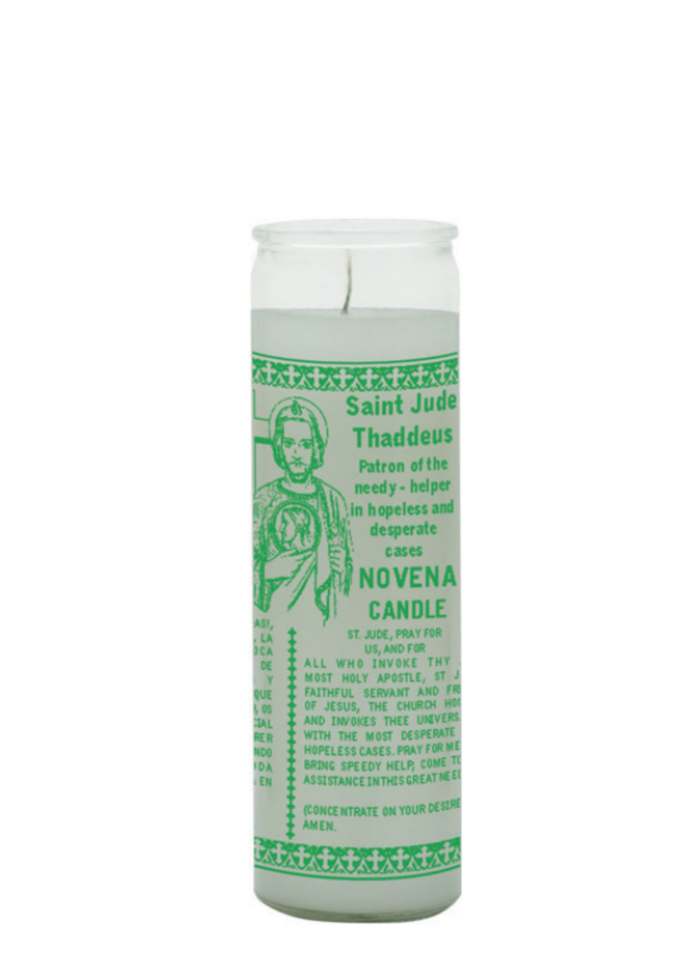 SAINT JUDE (White) 1 COLOR 7 DAY CANDLE