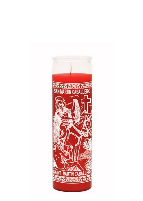 SAINT MARTIN CABALLERO (Red ) 1 COLOR 7 DAY CANDLE