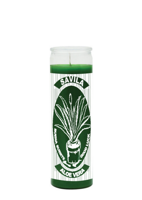 Aloe Vera-savila (Green) 1 Color 7 Day Candle