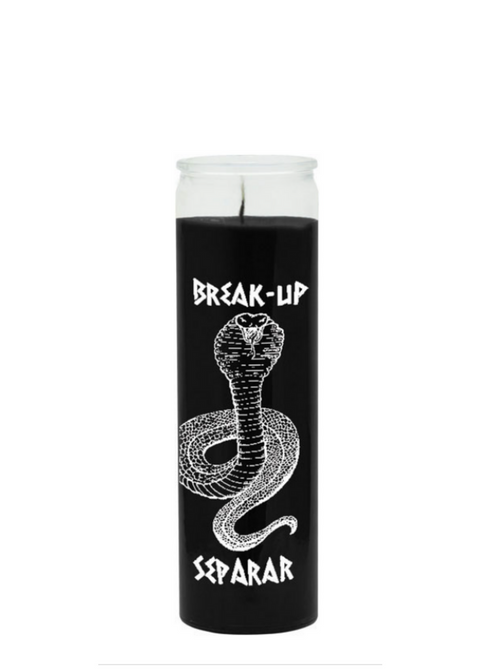Break Up/snake (Black) 1 Color 7 Day Candle