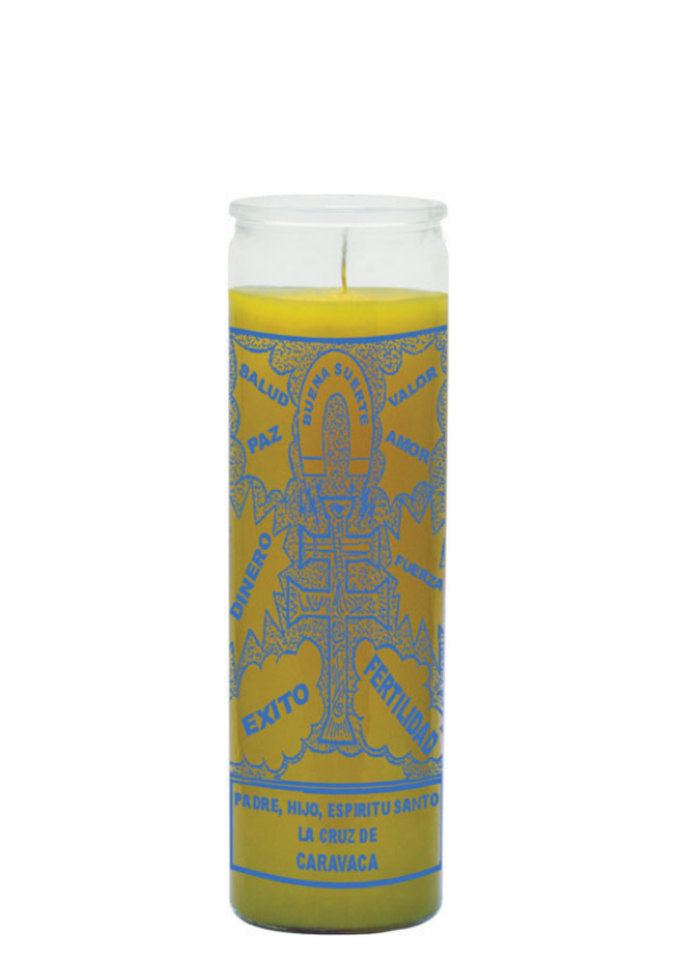 Cross of caravaca (yellow) 1 color 7 day candle