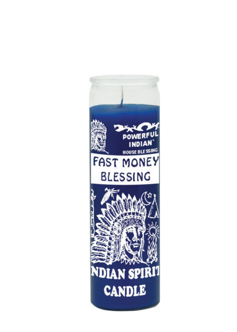 FAST MONEY BLESSING (Blue) 1 COLOR 7 DAY CANDLE