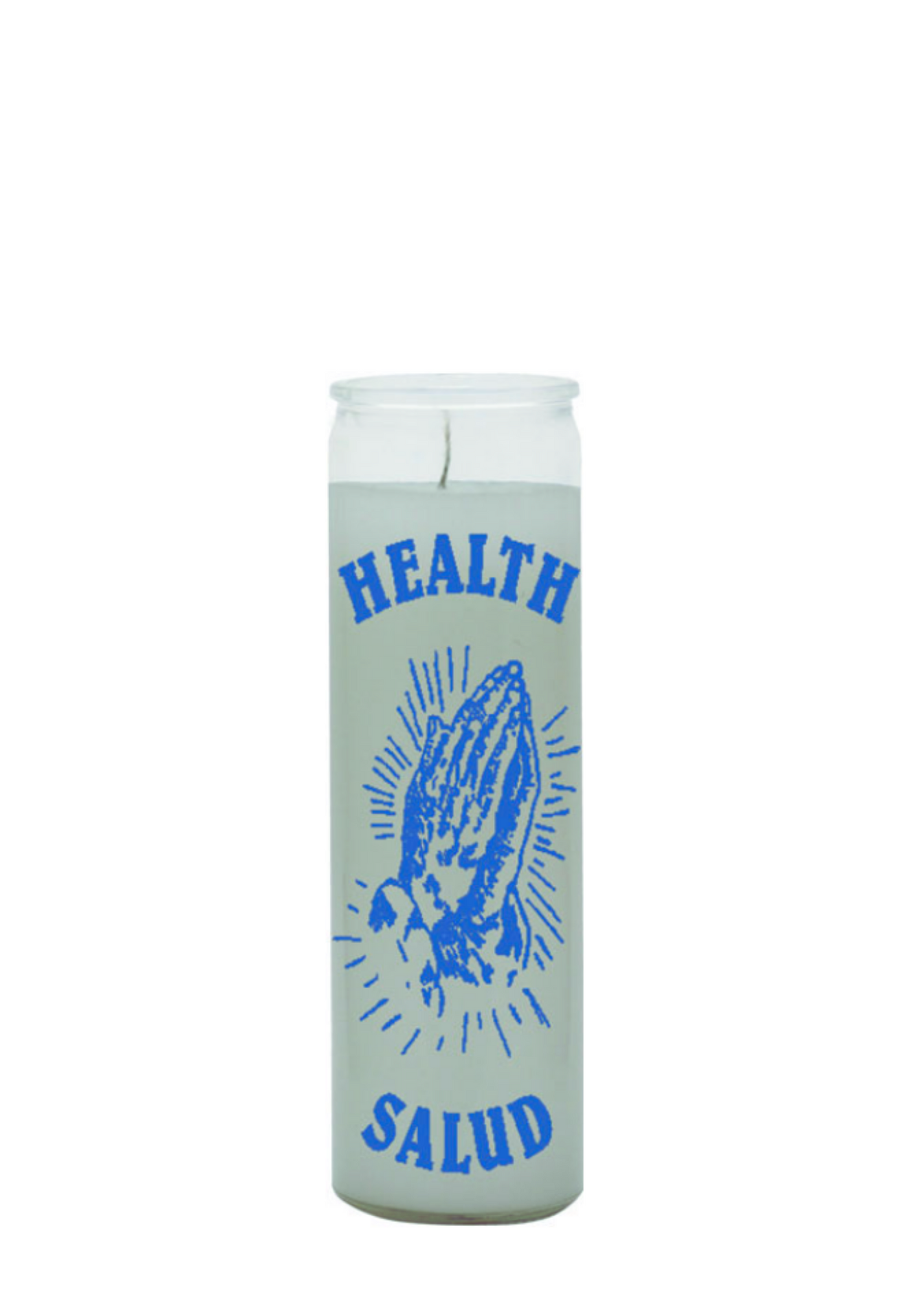 Health / salud (white) 1 color 7 day candle
