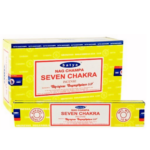 Satya Nag Champa Seven Chakra Incense Sticks