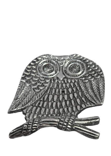 silver owl incense burner