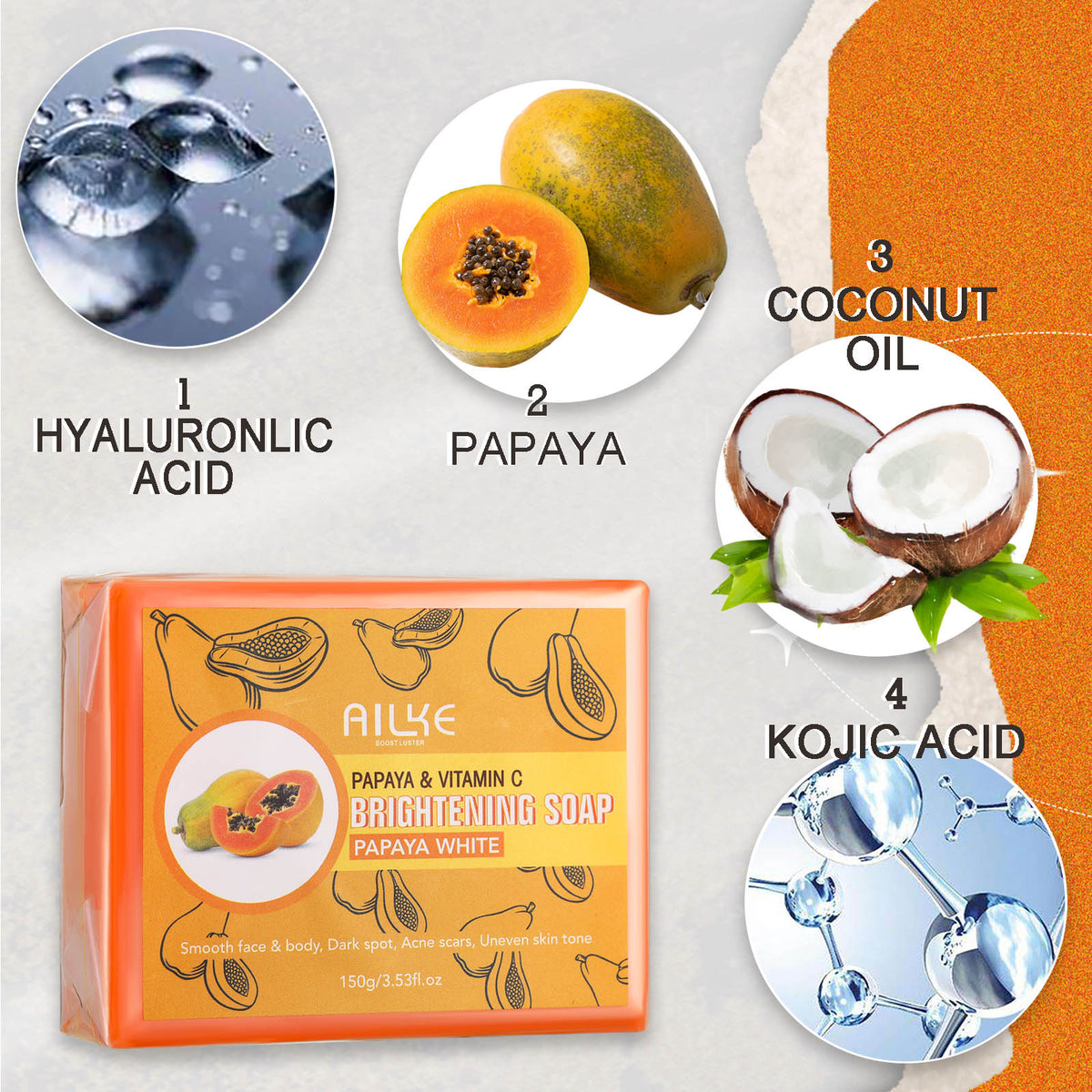 AILKE Bleaching Whitening Anti-Wrinkle Lotion Cream lightweight non-greasy texture for all skin types.