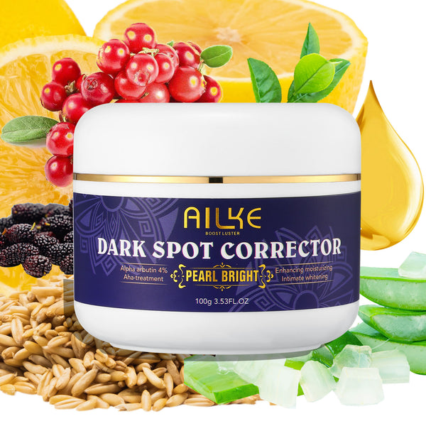 AILKE Dark Spots Remover Cream 100ml product display for brightening and fading dark spots on all skin types.