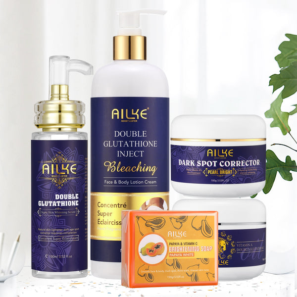 AILKE Double Glutathione Whitening Skin Care cream product hero image on white background.