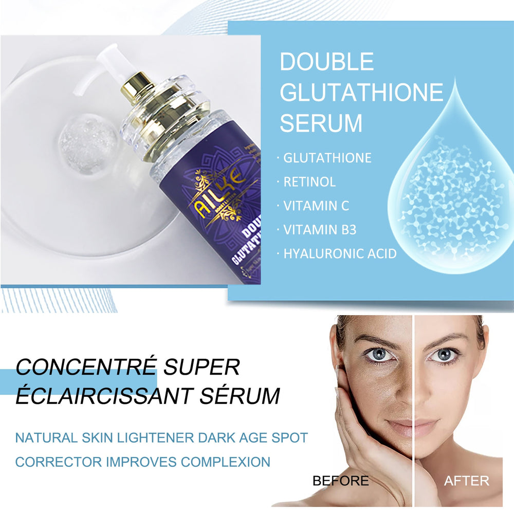 AILKE Glutathione 5-in-1 Women Skin Care Kit for dark spot correction and hyperpigmentation treatment.
