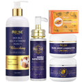 AILKE Glutathione 5-in-1 Women Skin Care Kit full product set display for brightening and dark spot correction.