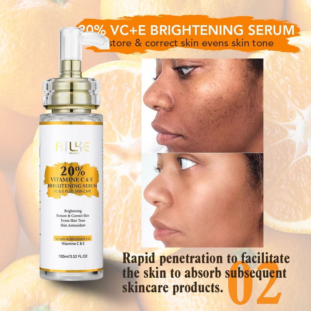 AILKE Vitamin C Brightening Body Lotion 200ml whitening formula for radiant glowing skin.
