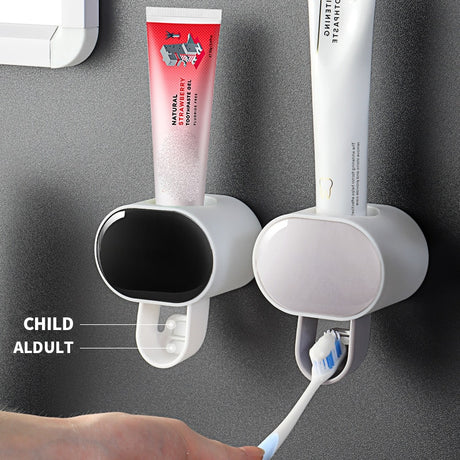 Automatic Toothpaste Dispenser ABS and PP material close-up showing durable eco-friendly construction.