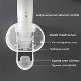 Automatic Toothpaste Dispenser adhesive tape installation without drilling on smooth wall surface.