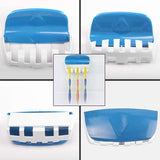 Automatic Toothpaste Dispenser Set keeping bathroom counter clutter-free and organized.