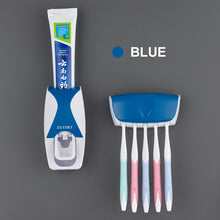 Automatic Toothpaste Dispenser Set in hotel or guest bathroom for neat and hygienic presentation.