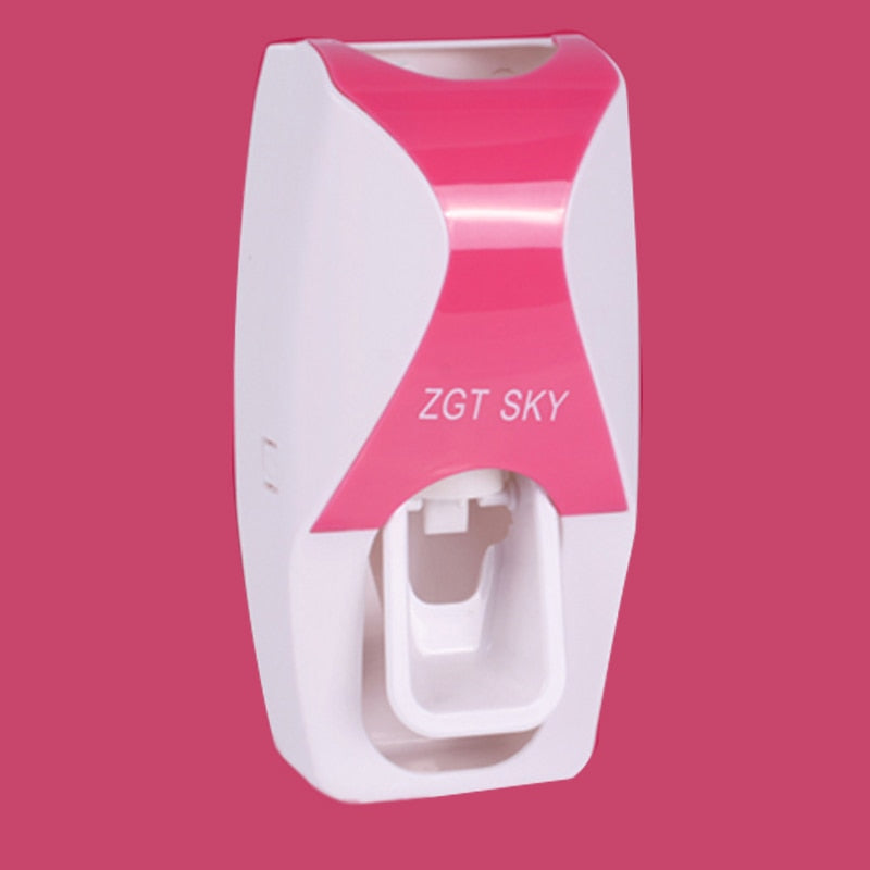 Automatic Toothpaste Dispenser Set made from high-quality plastic and silicone for durable daily use.