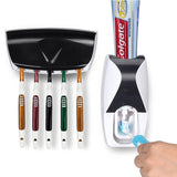 Automatic Toothpaste Dispenser Set suction cup installation on smooth bathroom tile.