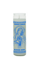 Blessed Mary White 7-Day Candle glass prayer candle for devotion, peace, and spiritual reflection.