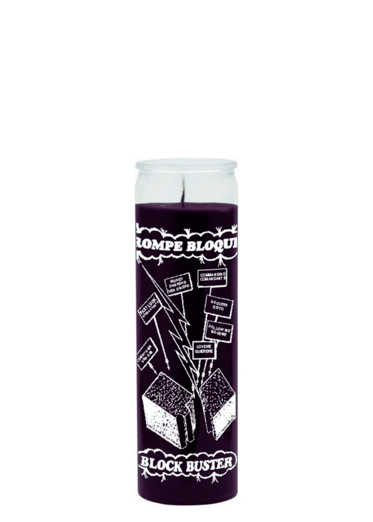 Blockbuster black 1-color 7-day candle