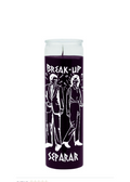 Break Up Separar black 7-day candle for separation work, breakup rituals, and spiritual spell use.