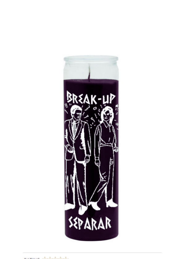 Break Up Separar black 7-day candle for separation work, breakup rituals, and spiritual spell use.