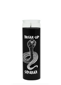 Break Up Snake Black 7-Day Candle glass jar candle for cutting ties, clearing heavy energy, and spiritual separation work.