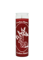 Calming red 1 color 7 day candle in glass jar for relaxation, meditation, and spiritual candle work.