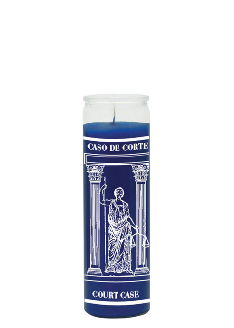 Court case (blue) 1 color 7 day candle