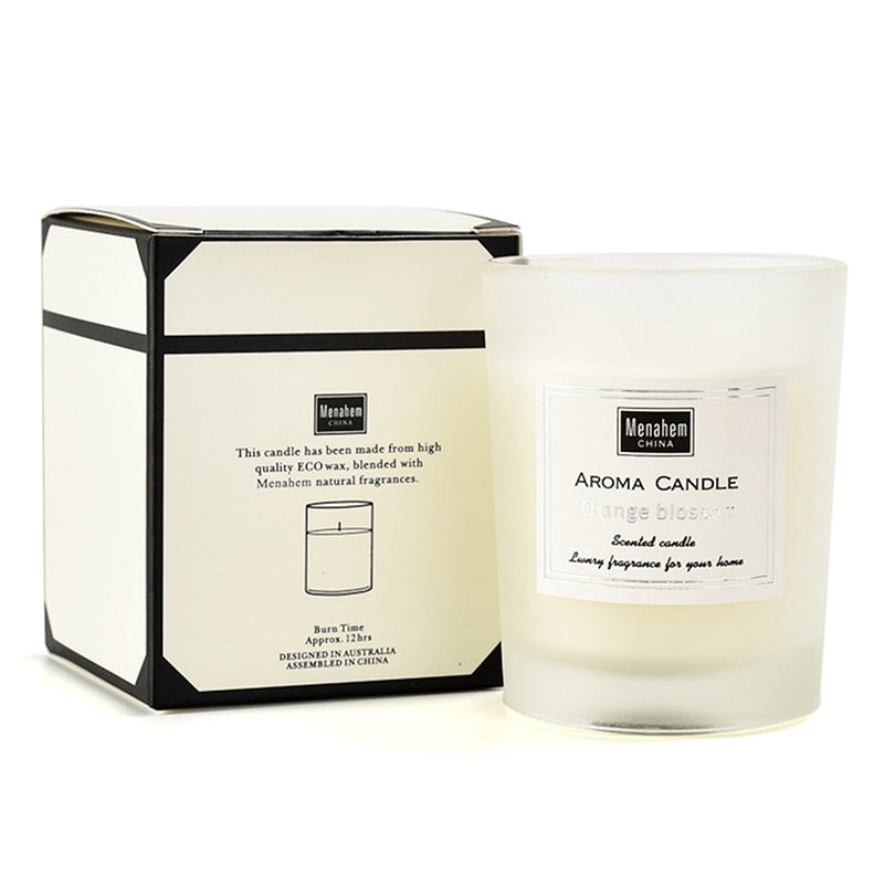 Decorative smokeless fragrance candle jars for living room styling, mood setting, and daily scent use.