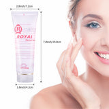 Facial Moisturizing Cream applied to face for moisturizing and anti-wrinkle lifting treatment.