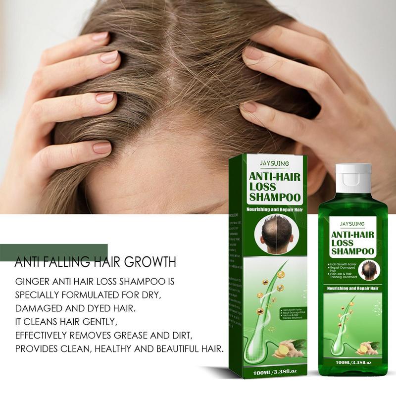 Ginger Anti-Dandruff Shampoo before and after showing scalp improvement and flake reduction.