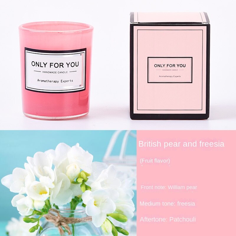 Glass jar scented candle for daily aromatherapy, relaxation, and decorative home fragrance use.