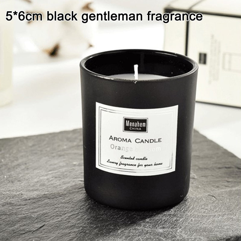 Glass jar smokeless fragrance candles for clean-burning scent enjoyment, home decor, and wellness use.